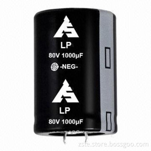 Snap-in Aluminum Electrolytic Capacitor for Welding Machine Use, LP, 80V, 1000uf, 2000h